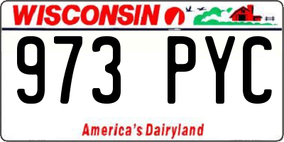 WI license plate 973PYC