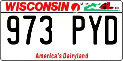 WI license plate 973PYD