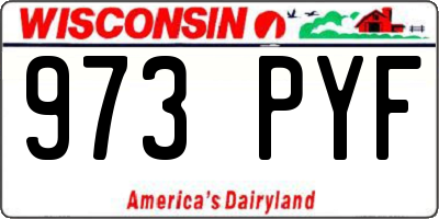 WI license plate 973PYF