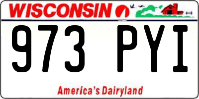 WI license plate 973PYI