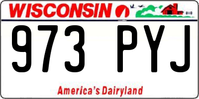 WI license plate 973PYJ