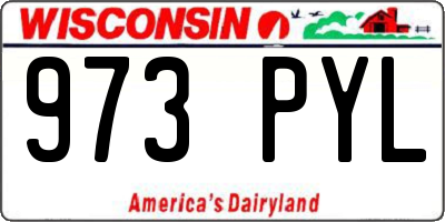 WI license plate 973PYL