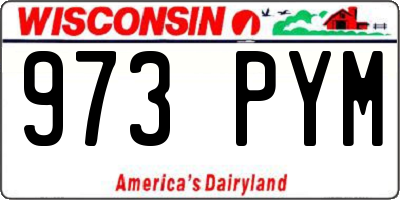 WI license plate 973PYM