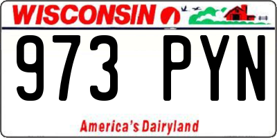 WI license plate 973PYN