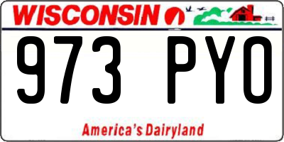 WI license plate 973PYO