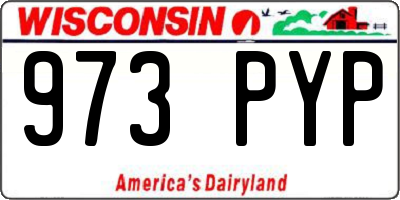 WI license plate 973PYP