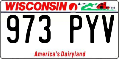 WI license plate 973PYV