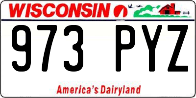 WI license plate 973PYZ