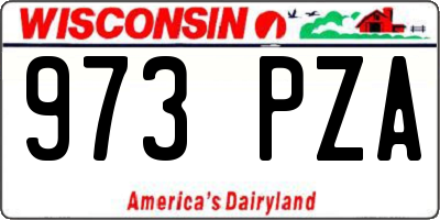 WI license plate 973PZA