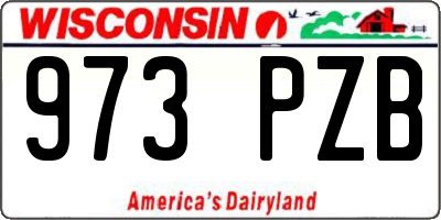 WI license plate 973PZB