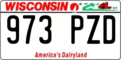 WI license plate 973PZD