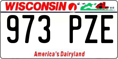 WI license plate 973PZE