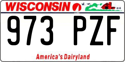 WI license plate 973PZF