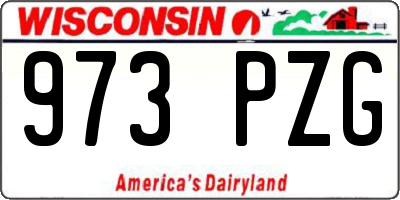 WI license plate 973PZG