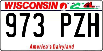 WI license plate 973PZH