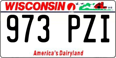 WI license plate 973PZI