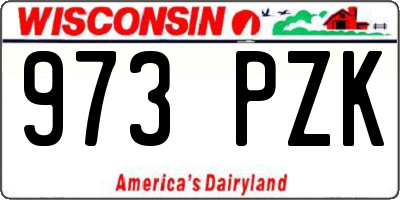WI license plate 973PZK