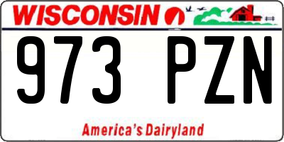 WI license plate 973PZN