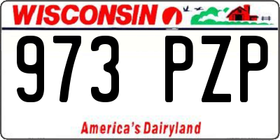 WI license plate 973PZP