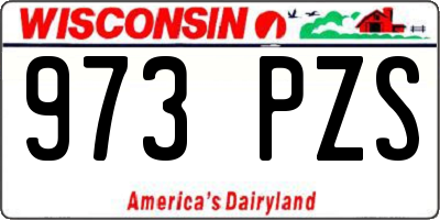 WI license plate 973PZS