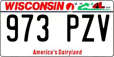 WI license plate 973PZV