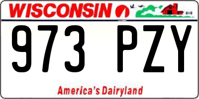 WI license plate 973PZY