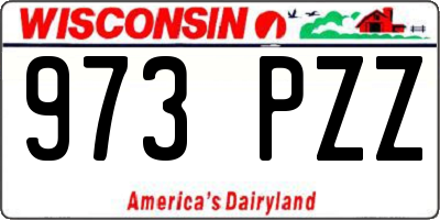 WI license plate 973PZZ