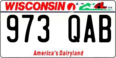 WI license plate 973QAB