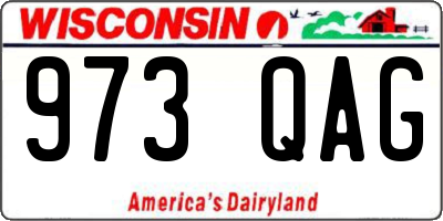 WI license plate 973QAG