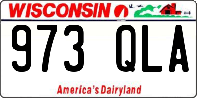 WI license plate 973QLA