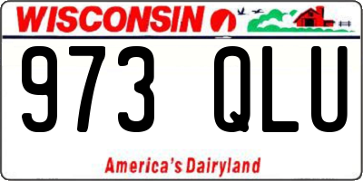 WI license plate 973QLU