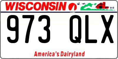 WI license plate 973QLX