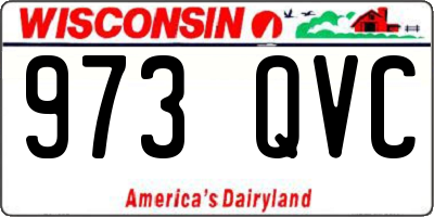 WI license plate 973QVC