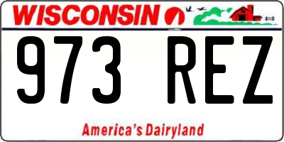 WI license plate 973REZ