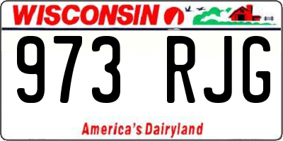 WI license plate 973RJG