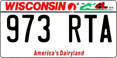 WI license plate 973RTA