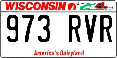 WI license plate 973RVR