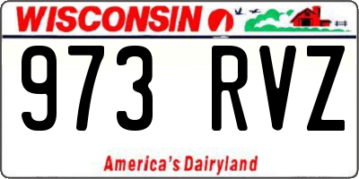 WI license plate 973RVZ