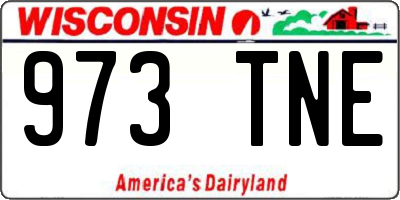 WI license plate 973TNE