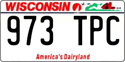 WI license plate 973TPC