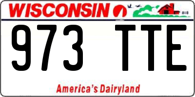 WI license plate 973TTE