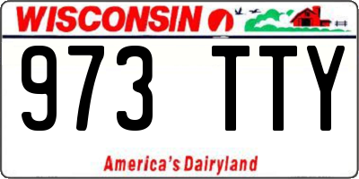 WI license plate 973TTY