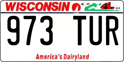 WI license plate 973TUR