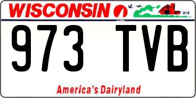 WI license plate 973TVB