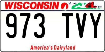WI license plate 973TVY
