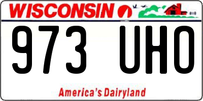 WI license plate 973UHO
