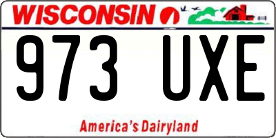 WI license plate 973UXE