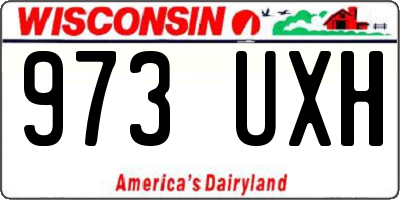 WI license plate 973UXH