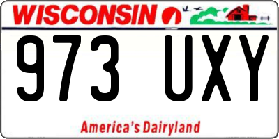 WI license plate 973UXY
