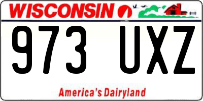 WI license plate 973UXZ